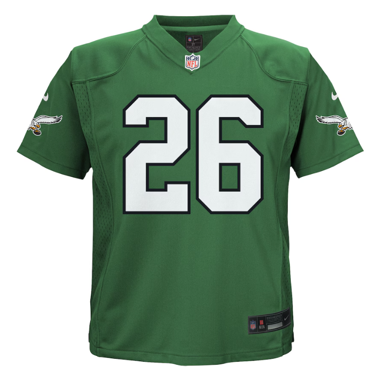 Philadelphia Eagles Nike #26 Saquon Barkley Toddler Nike Kelly Green Game Jersey