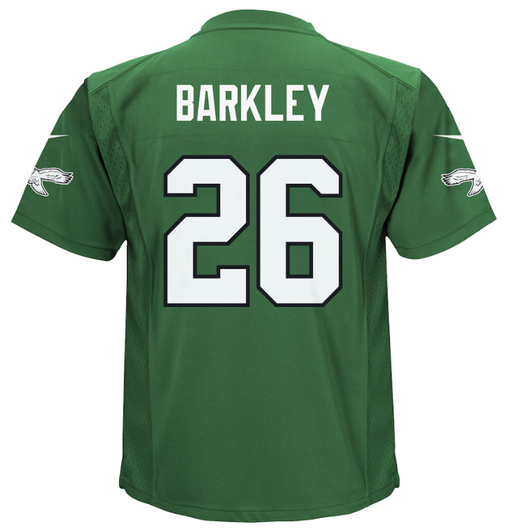 Philadelphia Eagles Nike #26 Saquon Barkley Toddler Nike Kelly Green Game Jersey