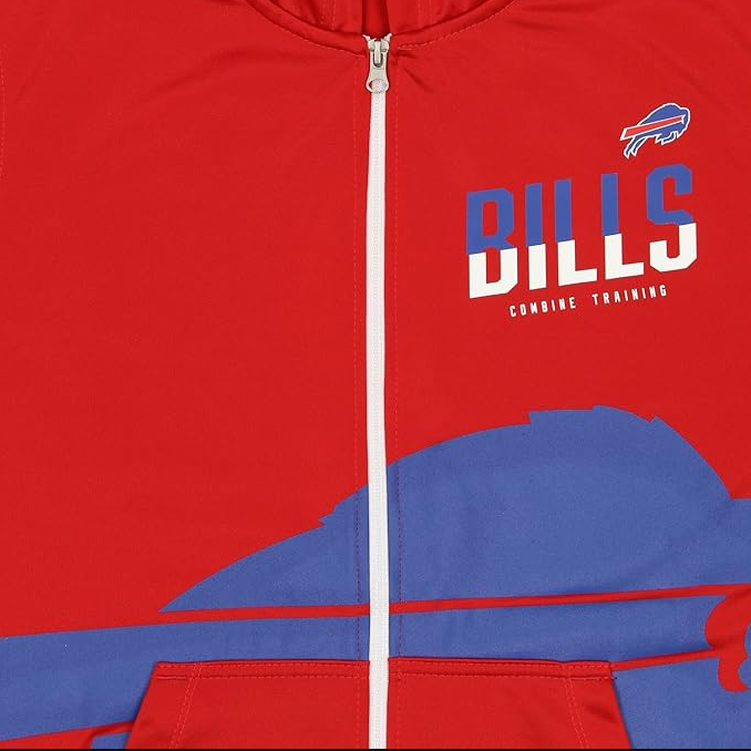 Buffalo Bills New Era Drill Full Zip Hoodie - Red