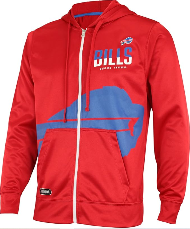 Buffalo Bills New Era Drill Full Zip Hoodie - Red