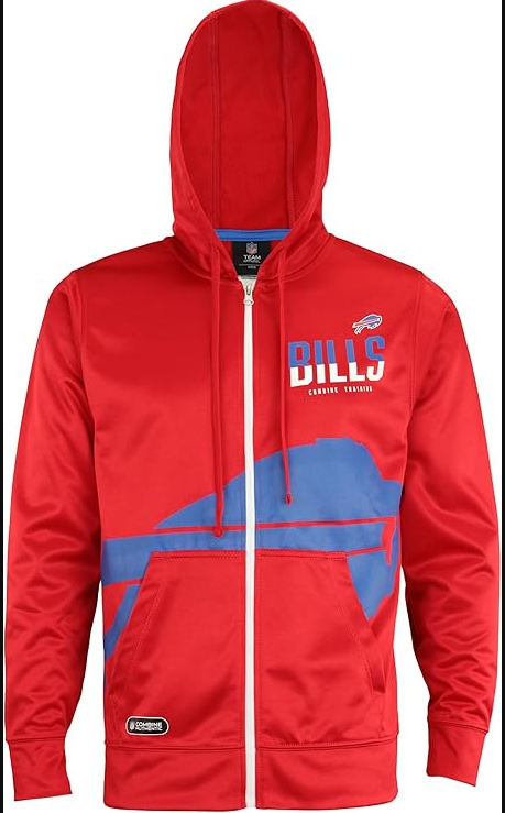 Buffalo Bills New Era Drill Full Zip Hoodie - Red