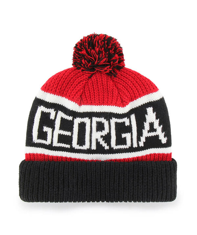 Georgia Bulldogs '47 NCAA Black / Red Calgary Cuffed Knit Hat