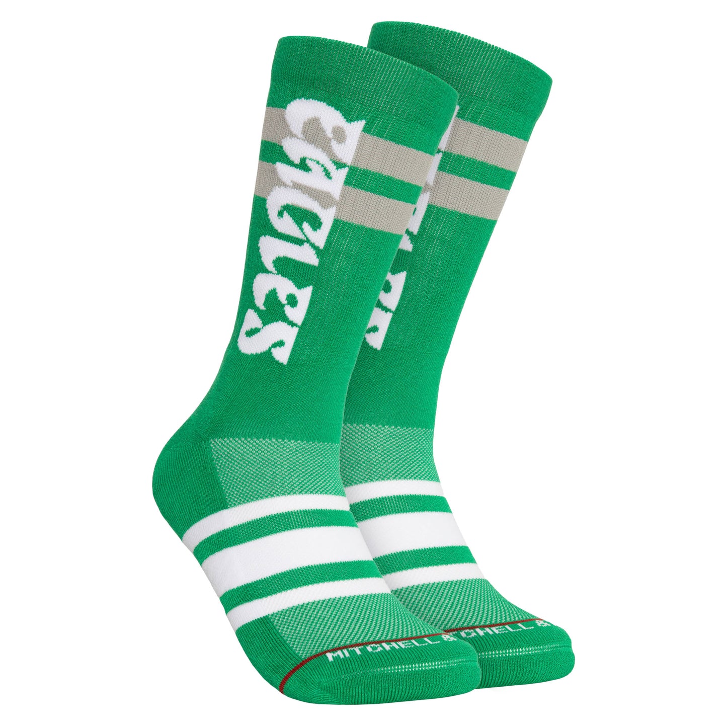 Philadelphia Eagles Mitchell & Ness Lateral Kelly Green Crew Socks