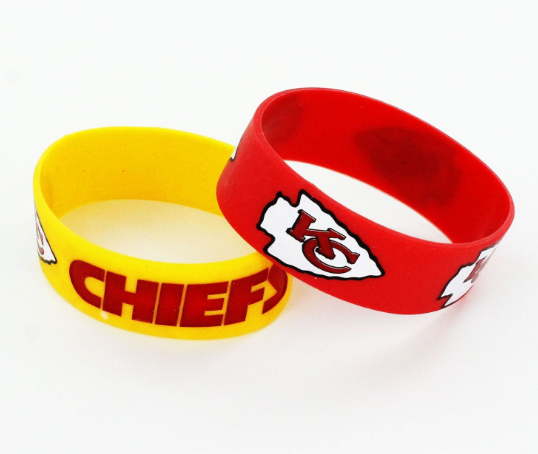 Kansas City Chiefs Team Fan Bands Set of Two