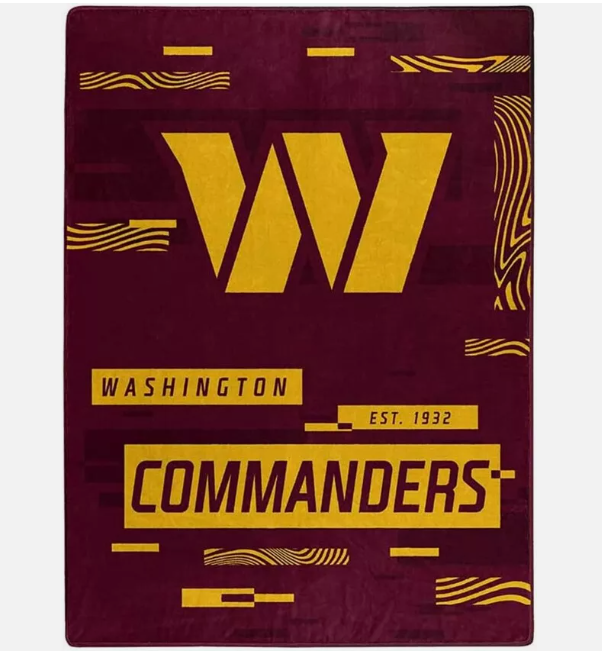 Washington Commanders Northwest 60 X80 Digitize Royal Plush Throw