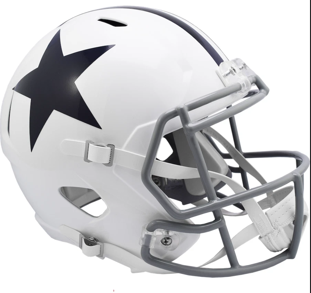 Dallas Cowboys Riddel Full Size 1960-1963 White Replica Speed Helmets