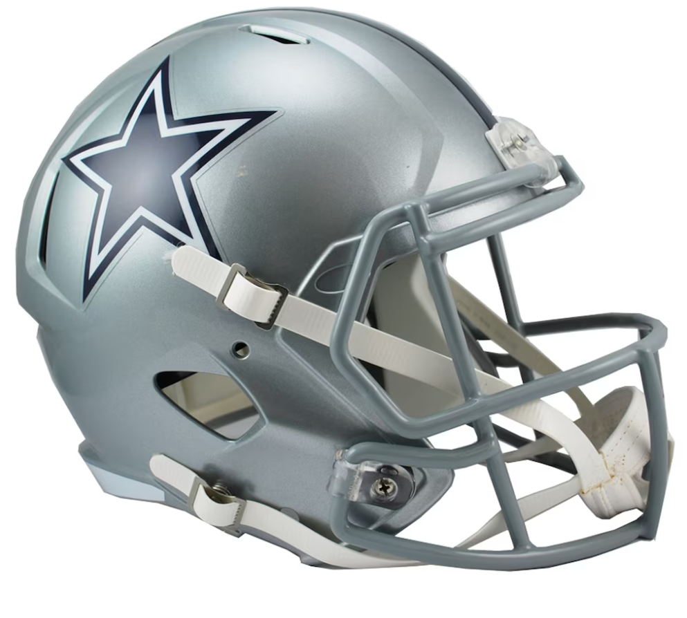 Dallas Cowboys Riddel Full Size Gray Replica Speed Helmets