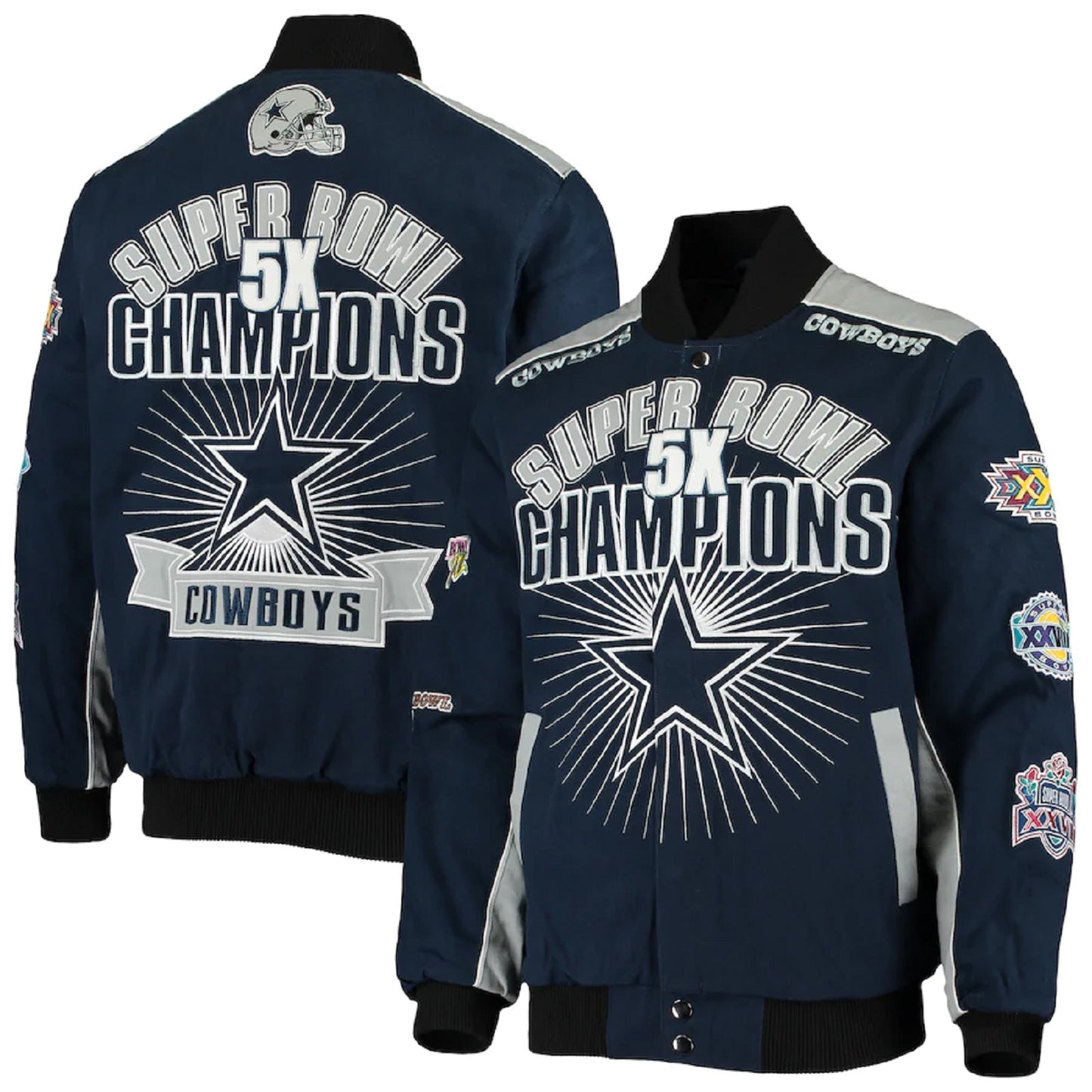 Dallas Cowboys G-III 5 Time Commemorative Twill Triumph Jacket