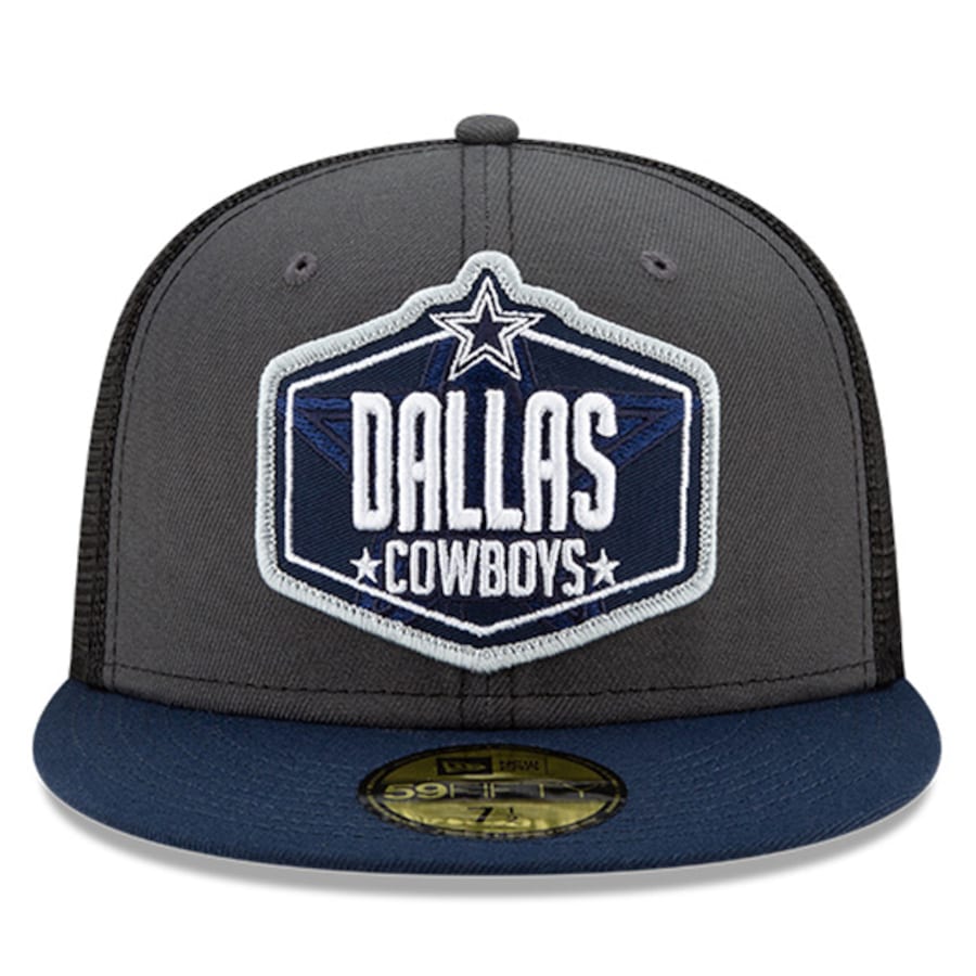 Dallas Cowboys New Era Draft 59FIFTY Trucker Fitted Hat - Gray