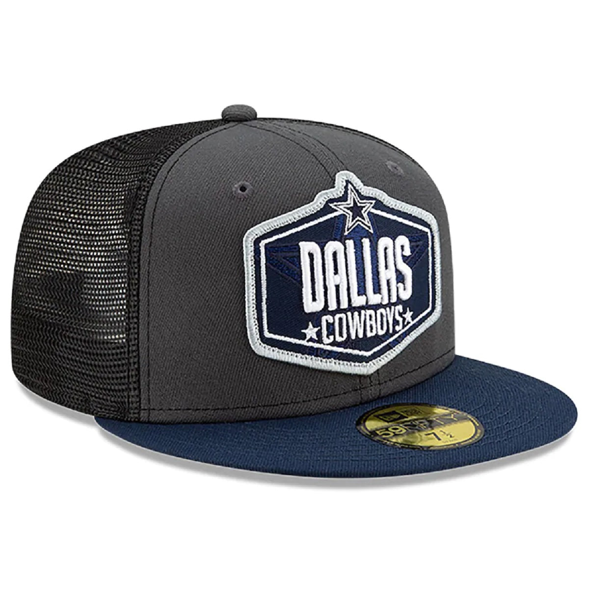 Dallas Cowboys New Era Draft 59FIFTY Trucker Fitted Hat - Gray