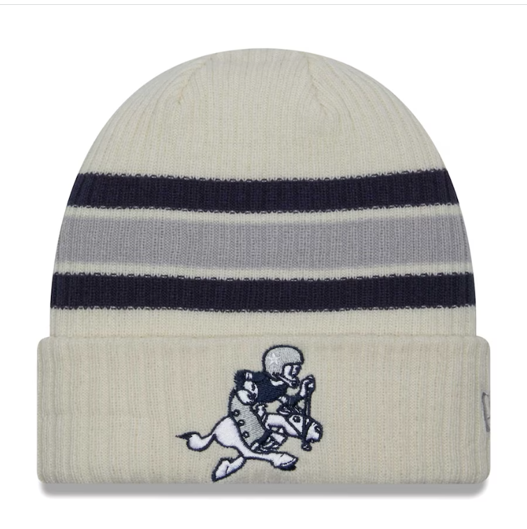 Dallas Cowboys New Era Vintage Cuffed Knit Hat - Cream