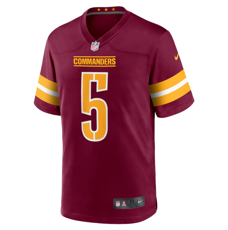 Washington Commanders Nike #5 Jayden Daniels Men's Player Game Jersey - Burgundy