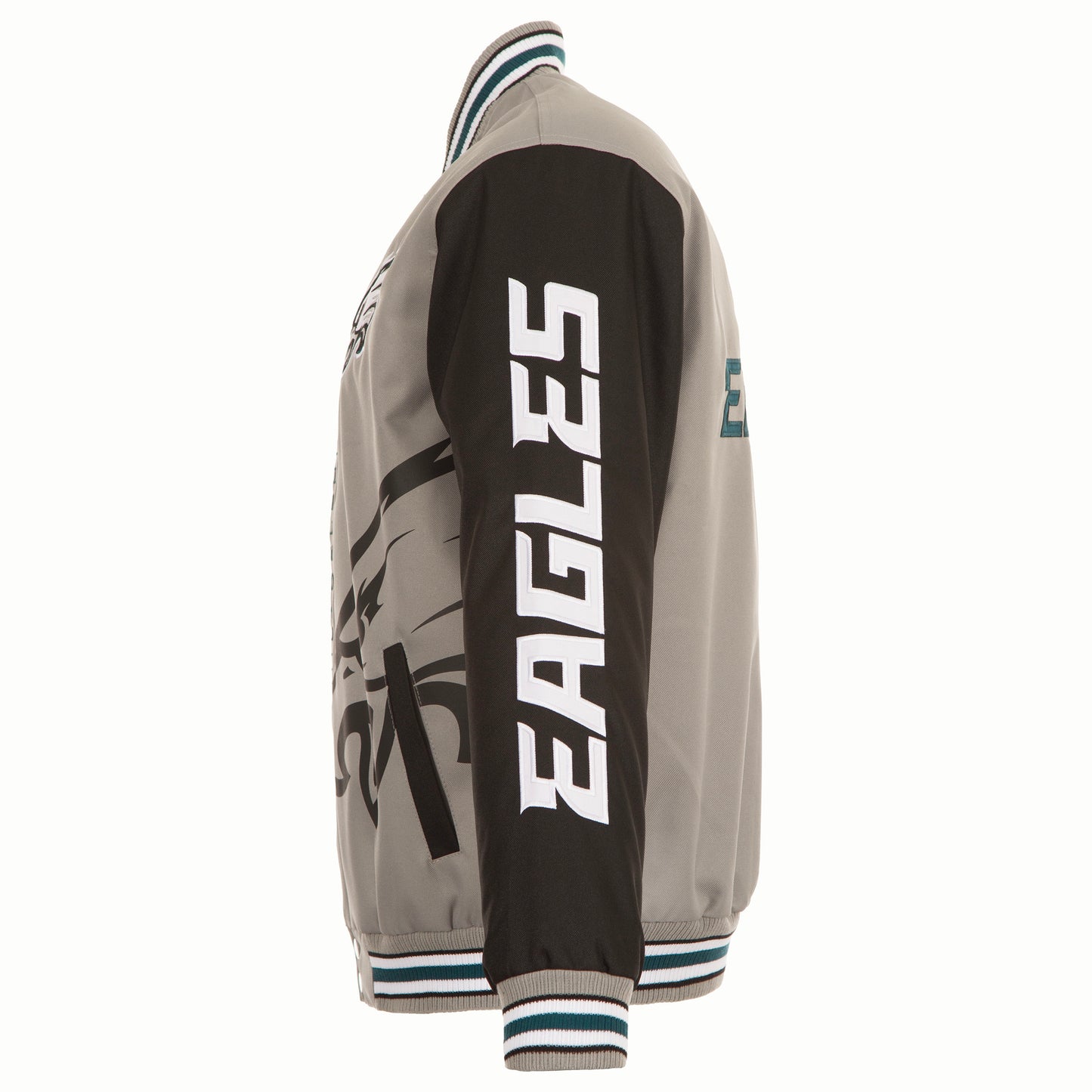 Philadelphia Eagles JH Design Poly-Twill Jacket - Gray