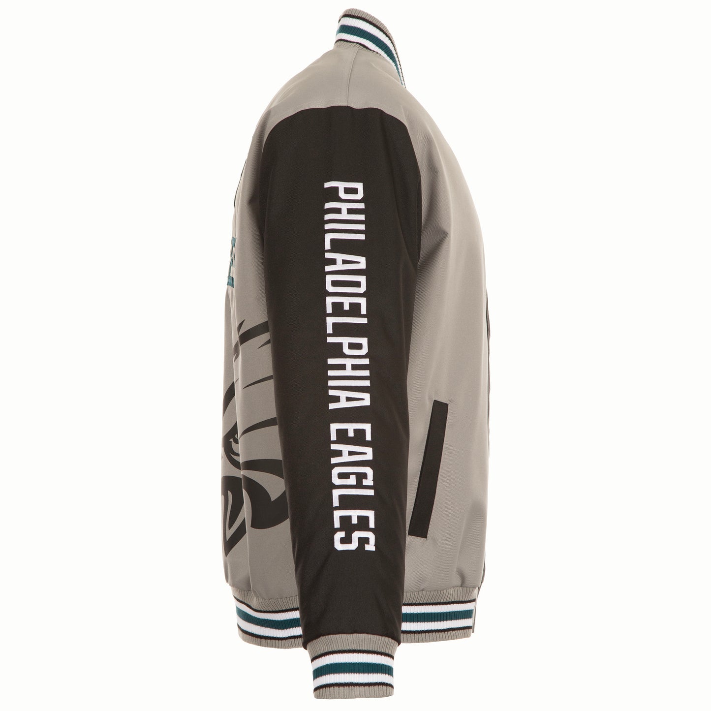 Philadelphia Eagles JH Design Poly-Twill Jacket - Gray