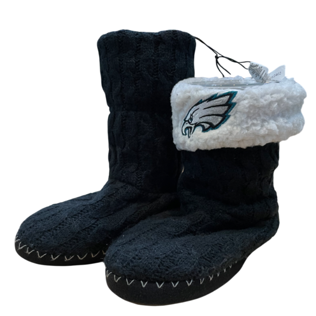 Philadelphia Eagles Women's Fold Over Knit Cable Boots
