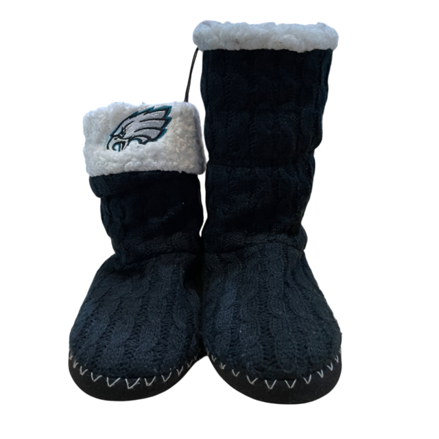 Philadelphia Eagles Women's Fold Over Knit Cable Boots