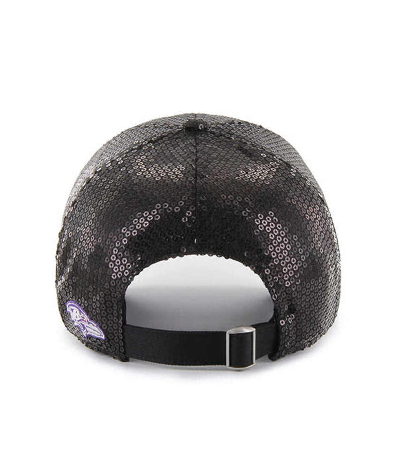 Baltimore Ravens '47 Black Dazzle Logo Women's Clean Up Adjustable Hat