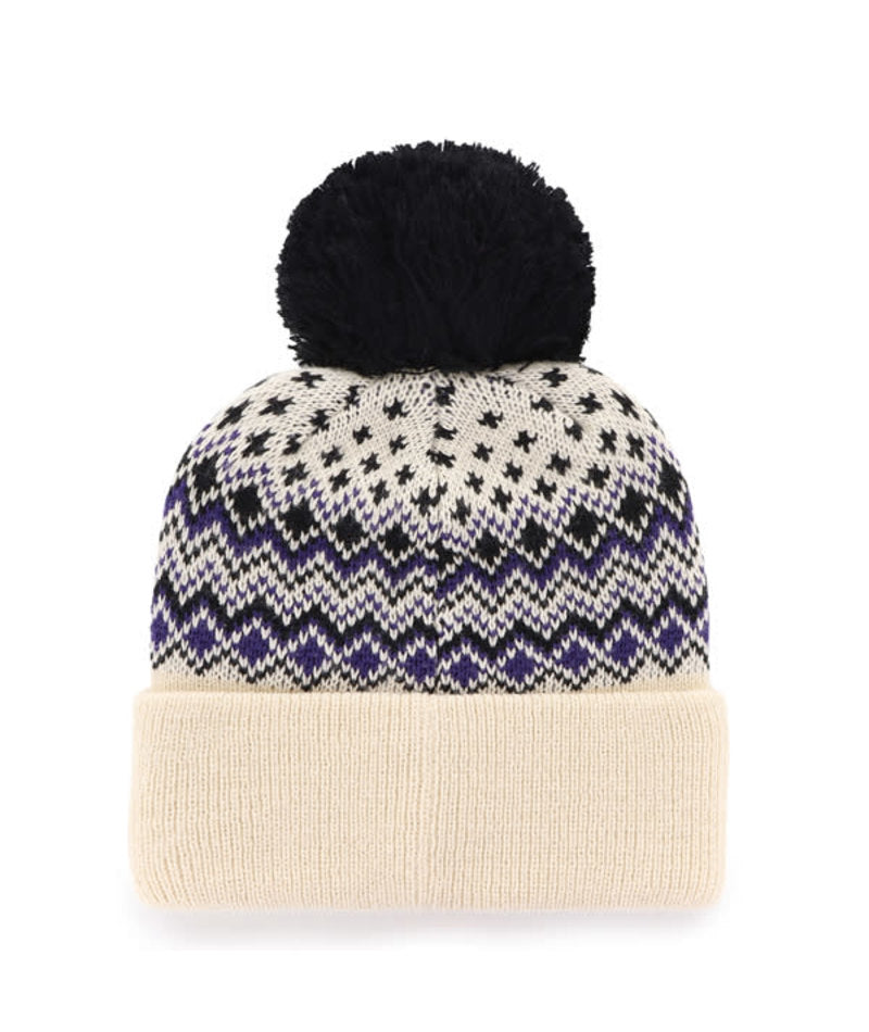Baltimore Ravens '47 Brand Womens Elsa Cuffed Knit Hat with Pom
