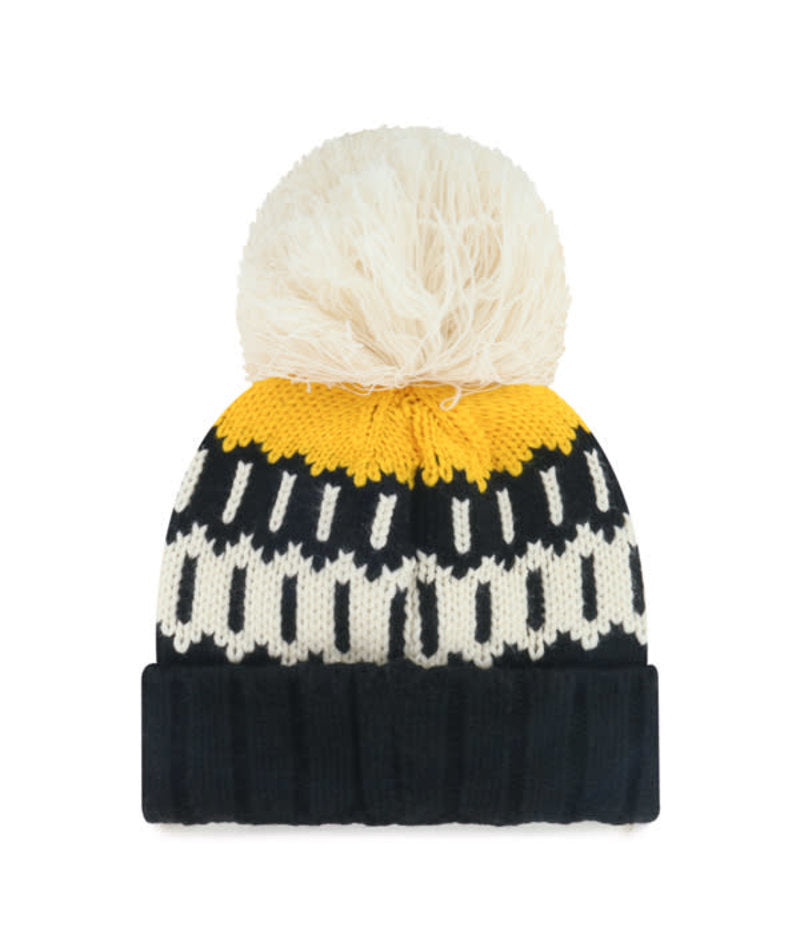 Pittsburgh Steelers '47 Brand Womens Felicity Cuffed Knit Hat with Pom