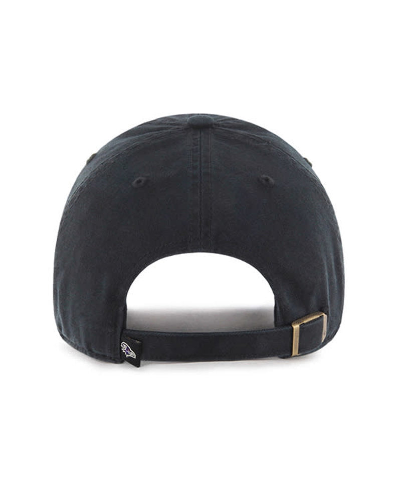 Baltimore Ravens'47 Brand Clean Up Black Adjustable Hat