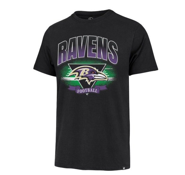 Baltimore Ravens '47 Flint Arena Fade T-Shirt-Black