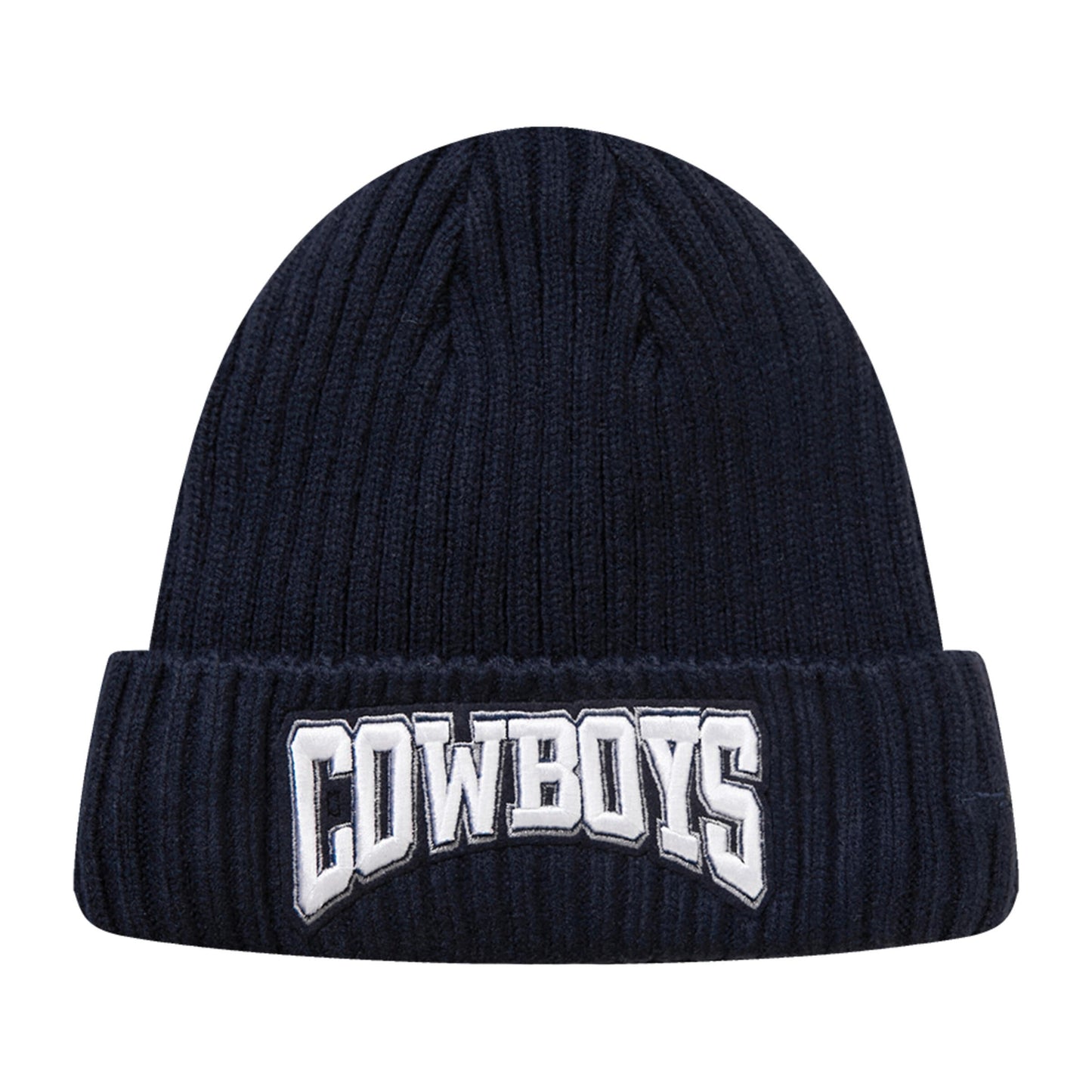 Dallas Cowboys Pro Standard Crest Emblem Beanie Knit Hat - Midnight Navy