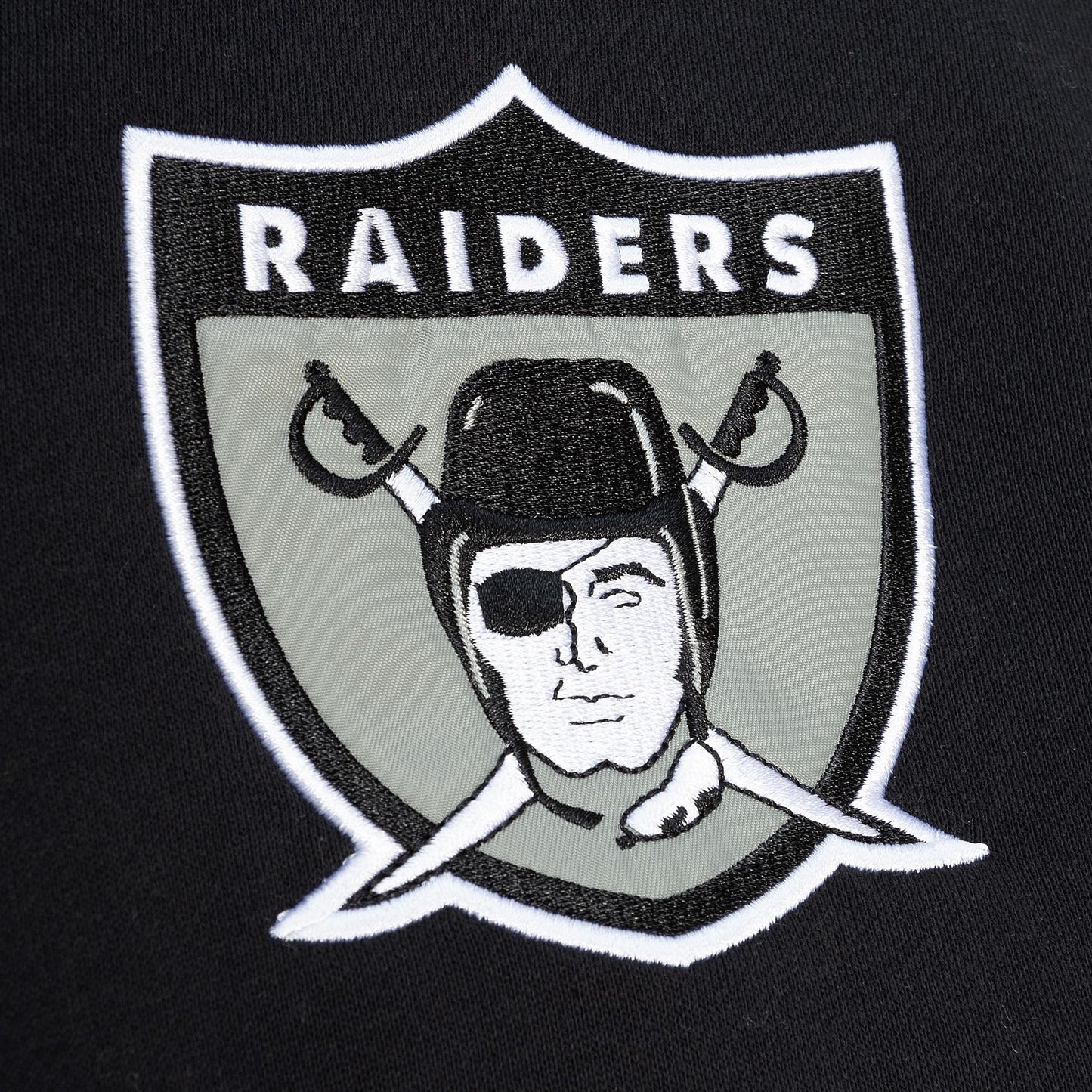 Las Vegas Raiders Mitchell & Ness Color Block Mens Full Zip Hoody-Black/Silver