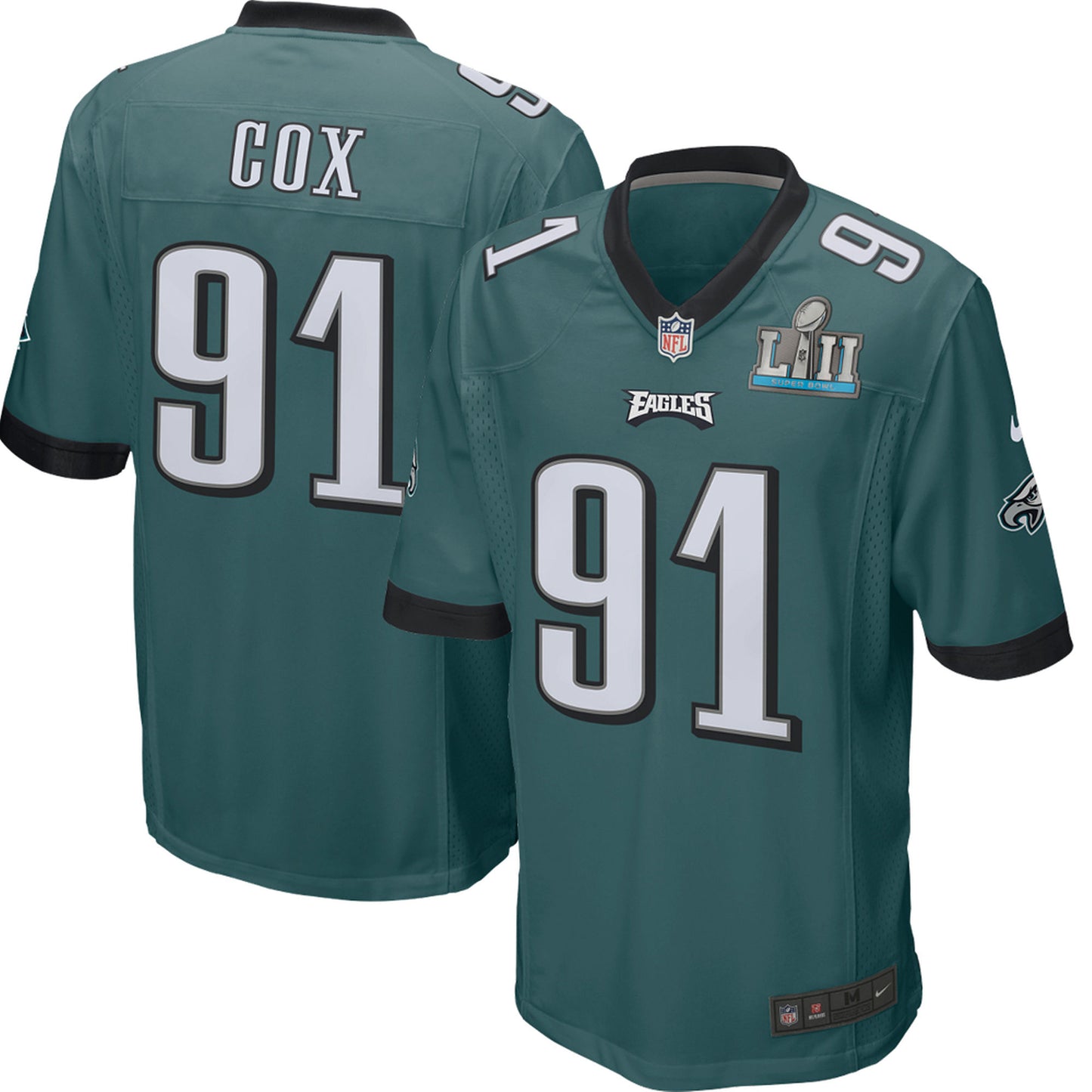 Philadelphia Eagles Nike #91 Fletcher Cox Super Bowl LII Youth Jersey - Green