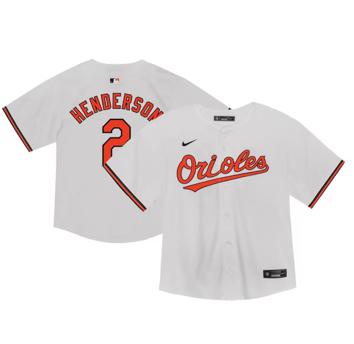 Baltimore Orioles Nike # 2 Gunnar Henderson Toddler Jersey- White