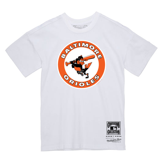 Baltimore Orioles Mitchell & Ness The Walsh Brid Slub T-Shirt- White