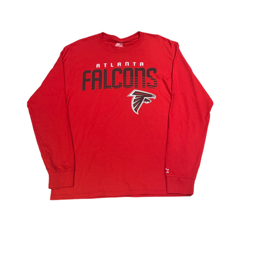 Atlanta Falcons Starter Grid Icon Long Sleeve Shirt- Red