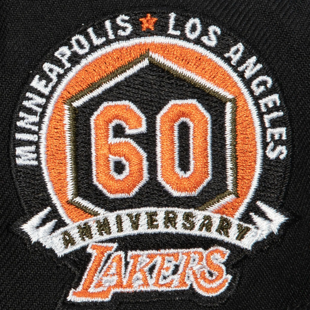 Los Angeles Lakers Mitchell & Ness Flight Script Fitted Hat