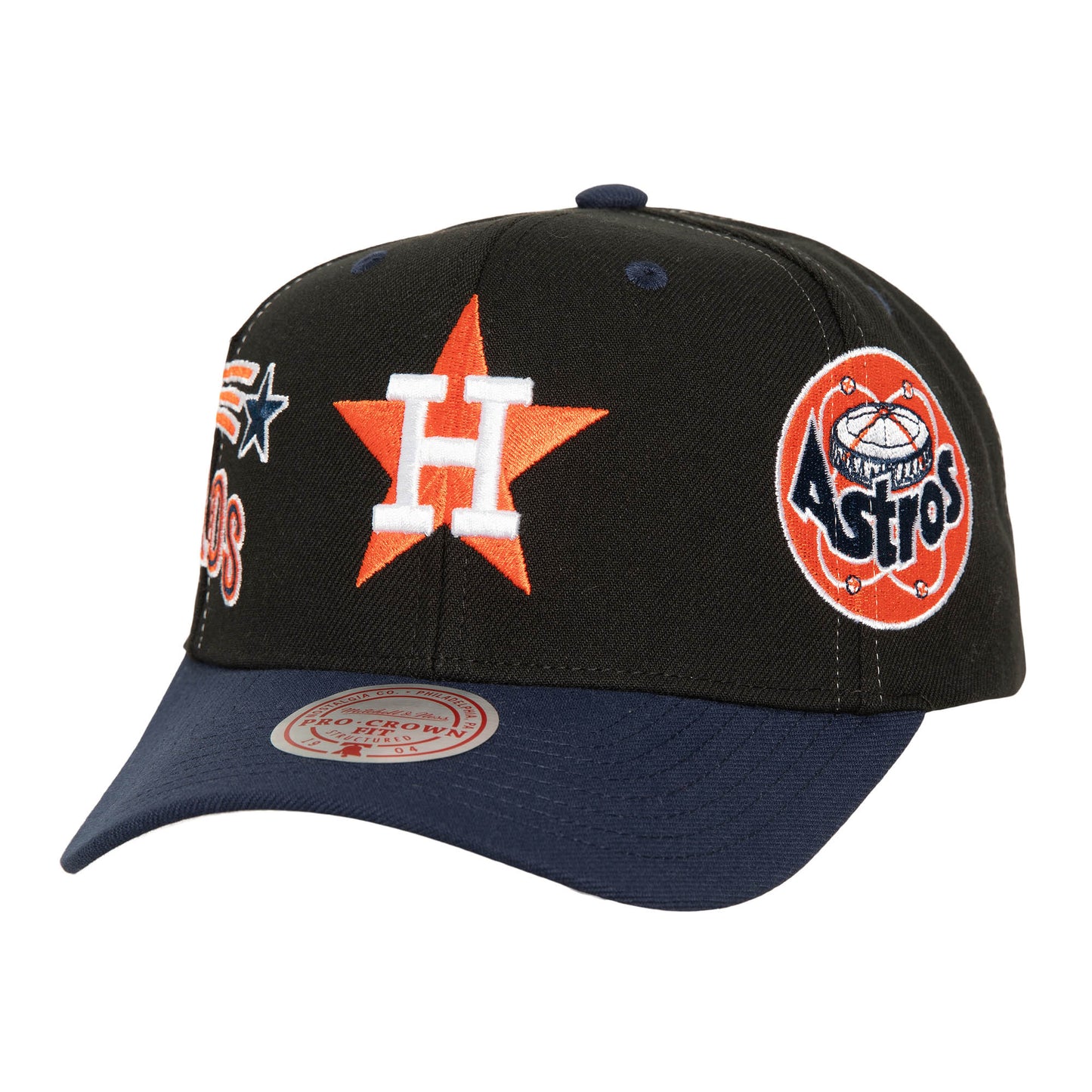 Houston Astros Mitchell & Ness Over Bite Pro Crown Snapback Hat