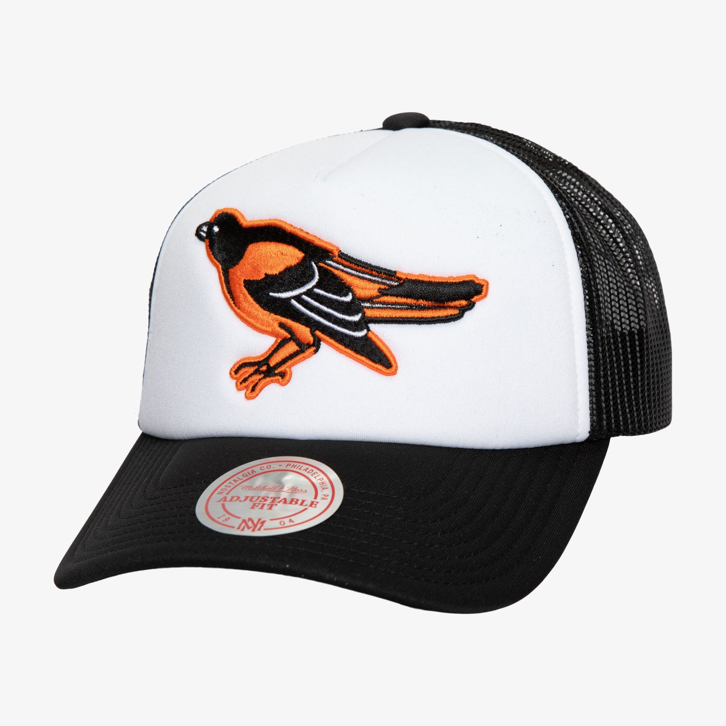 Baltimore Orioles Mitchell & Ness Blocker Foam Retro Trucker Snap Back Hat