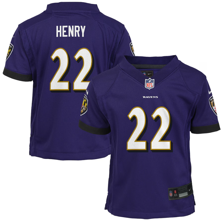 Baltimore Ravens Nike #22 Derrick Henry Toddler Nike Game Jersey- Purple