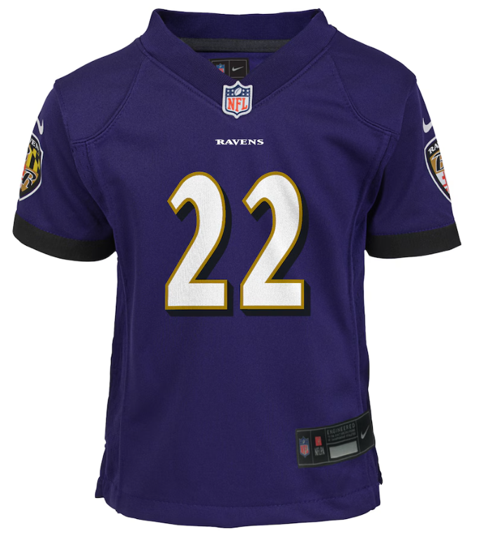 Baltimore Ravens Nike #22 Derrick Henry Toddler Nike Game Jersey- Purple