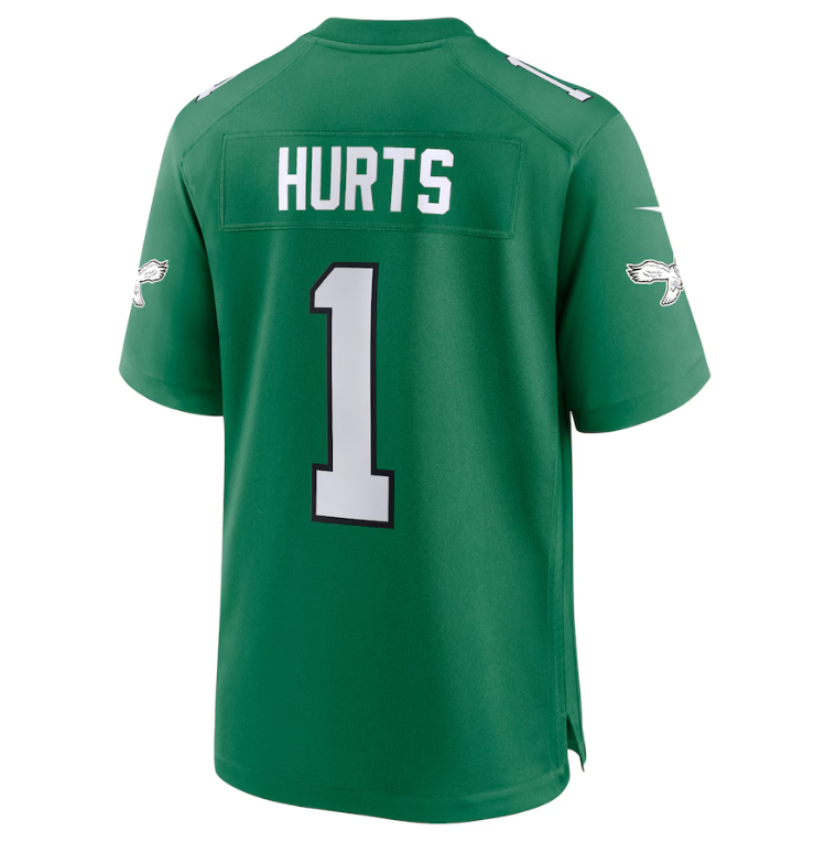 Philadelphia Eagles #1 Jalen Hurts Nike Game Day Mens Jersey - Kelly Green