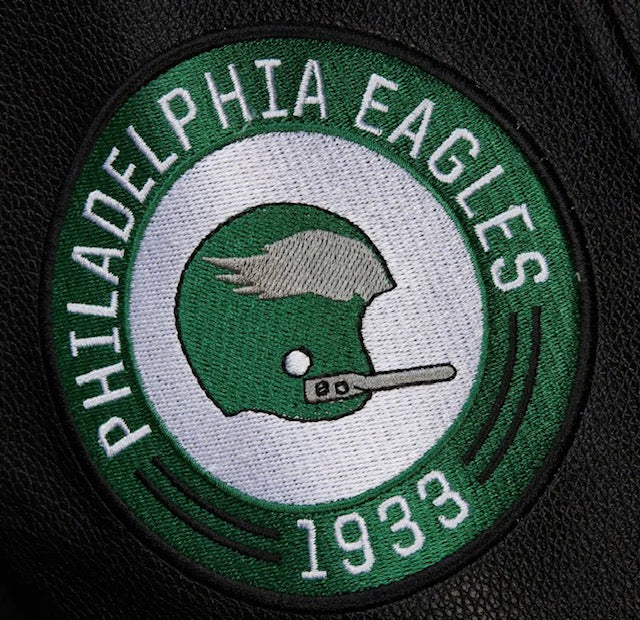 Philadelphia Eagles Mitchell & Ness Wool Black Out Varsity Jacket