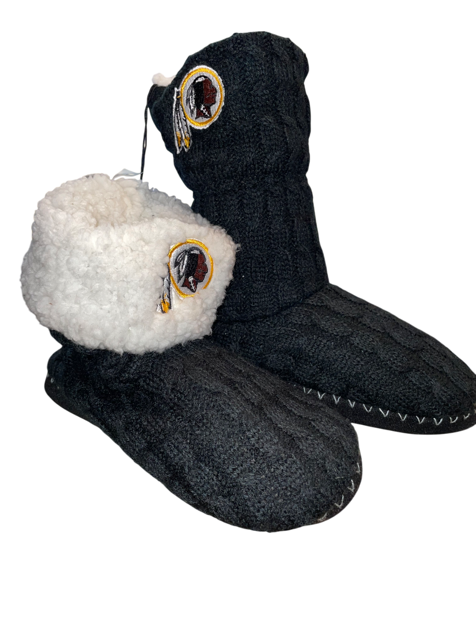 Washington Redskins Women's Fold Over Knit Cable Boots