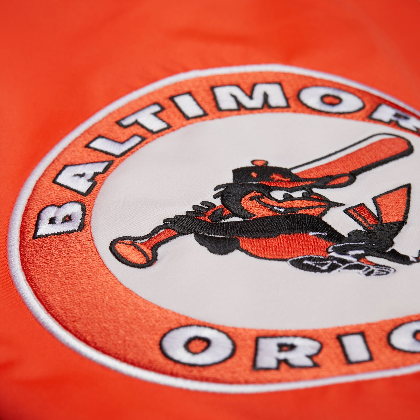 Batlimore Orioles Mitchell & Ness Team Origins Full Snap Satin Jacket