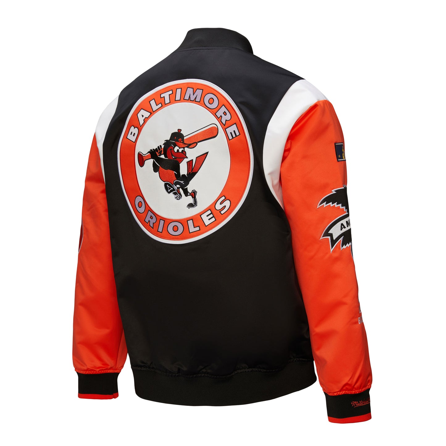 Batlimore Orioles Mitchell & Ness Team Origins Full Snap Satin Jacket
