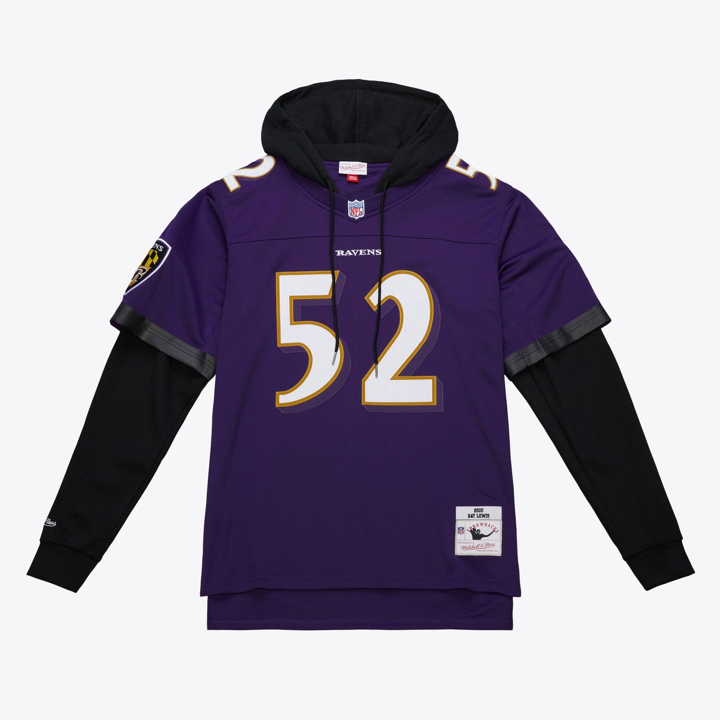 Baltimore Ravens Mitchell & Ness #52 Ray Lewis Jersey Hoodie