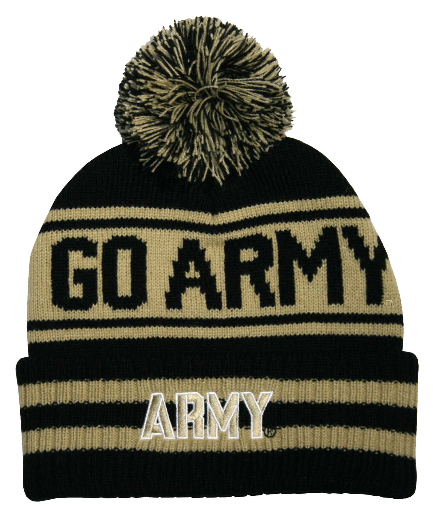 Army Black Knights Franchise Club Rally Cry Knit Hat - Black w/ Pom Pom