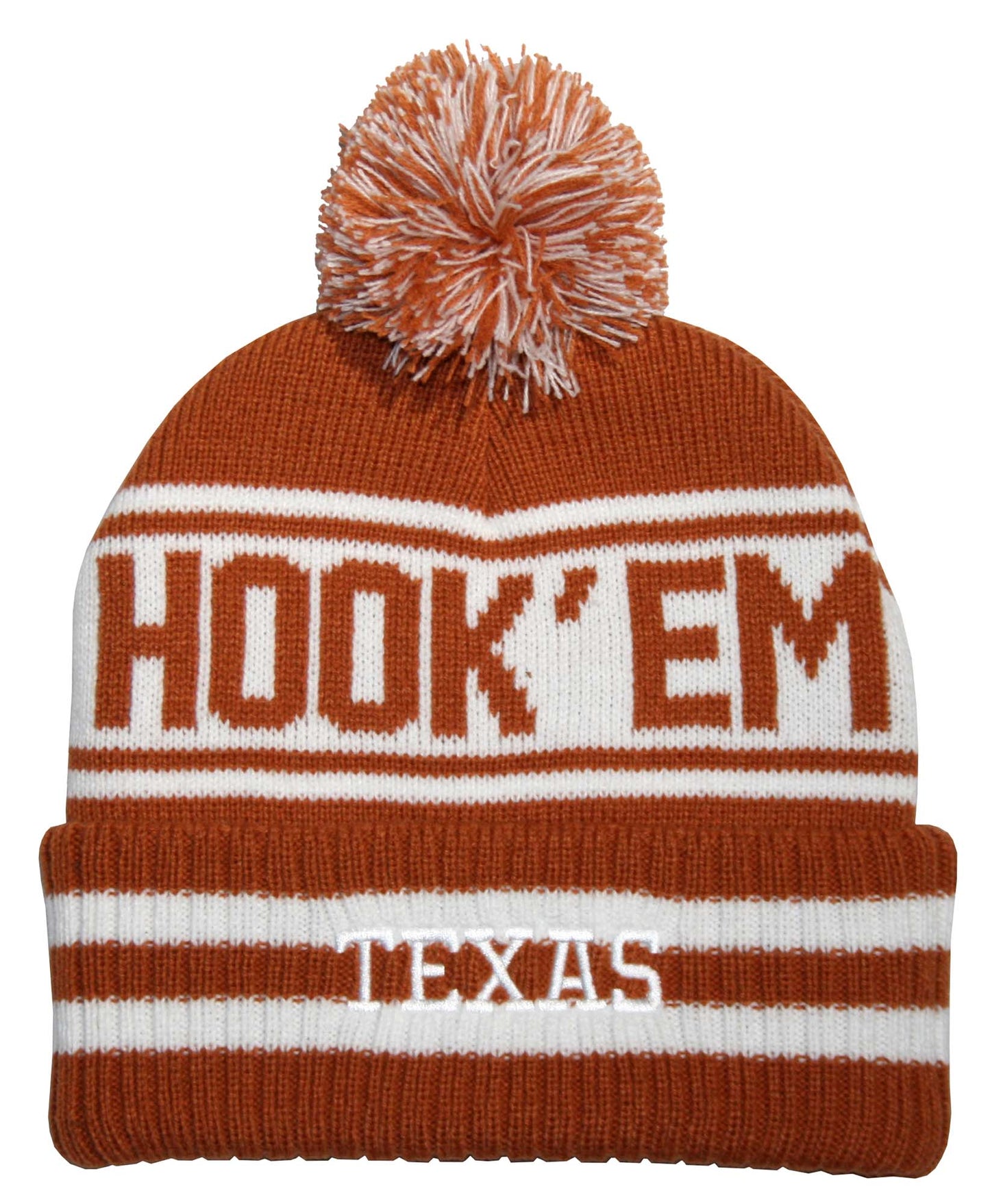 Texas Longhorns Franchise Club Rally Cry Knit Hat - Orange w/ Pom Pom