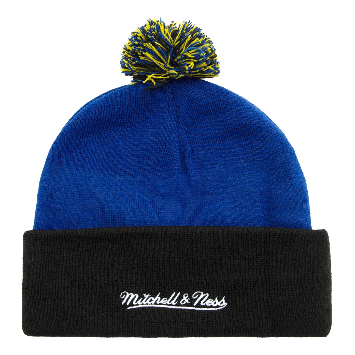 Golden State Warriors Mitchell & Ness Double Take Hardwood Classic Pom Knit Hat