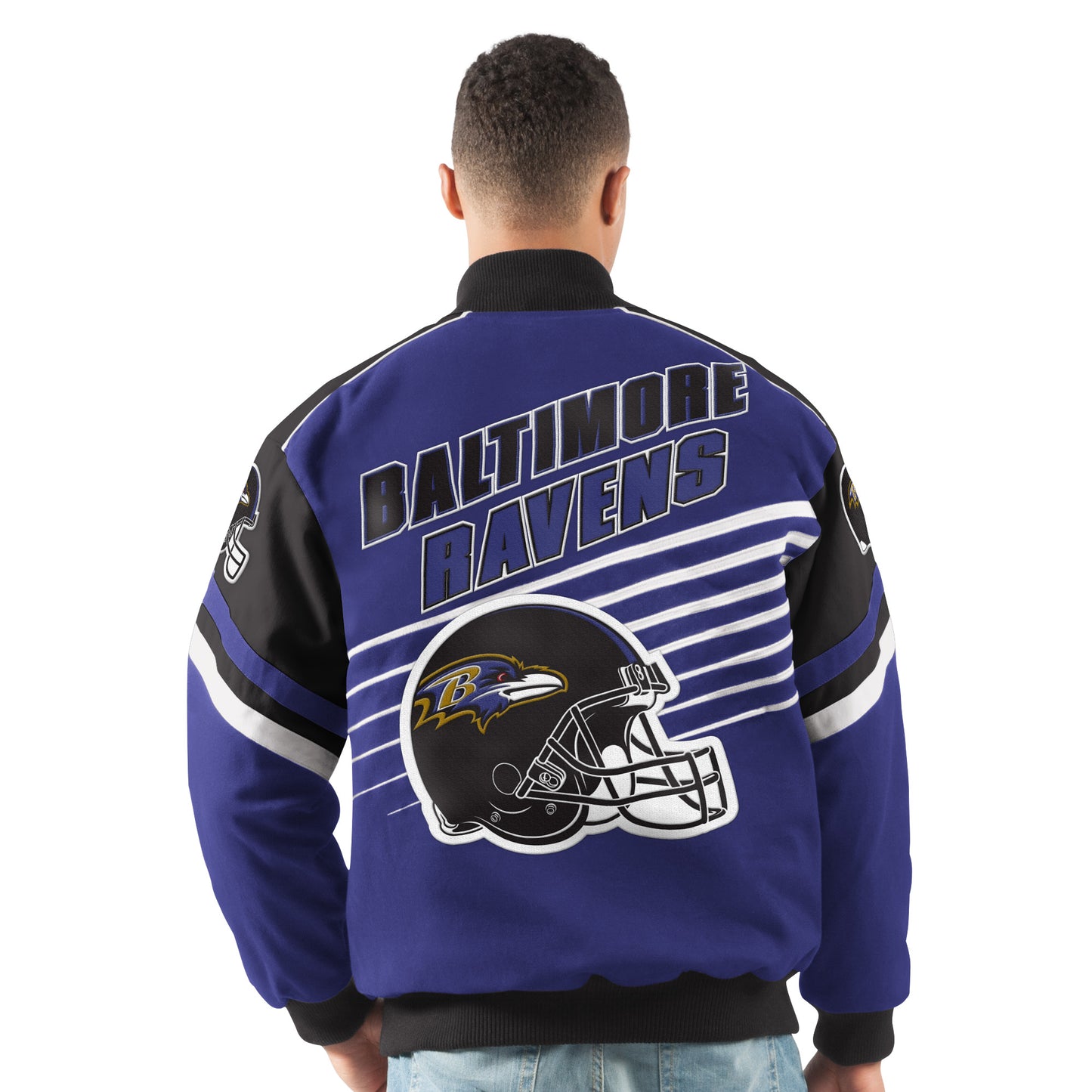 Baltimore Ravens NFL Extreme Strike Cotton Twill Jacket By GIII - Purple