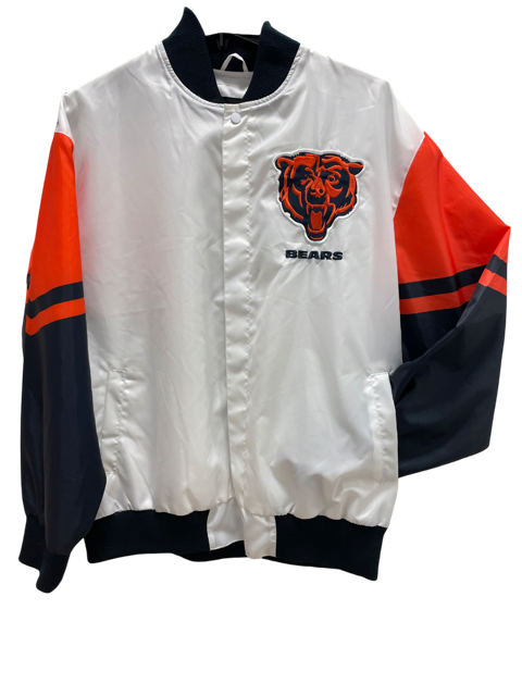 Chicago Bears MTC City Scape Full Snap Jacket - White