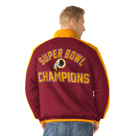 Washington Redskins 3-Time Super Bowl Champions Classic Commemorative Jacket - Burgandy