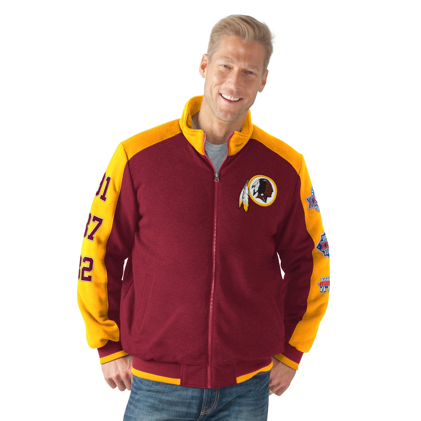 Washington Redskins 3-Time Super Bowl Champions Classic Commemorative Jacket - Burgandy