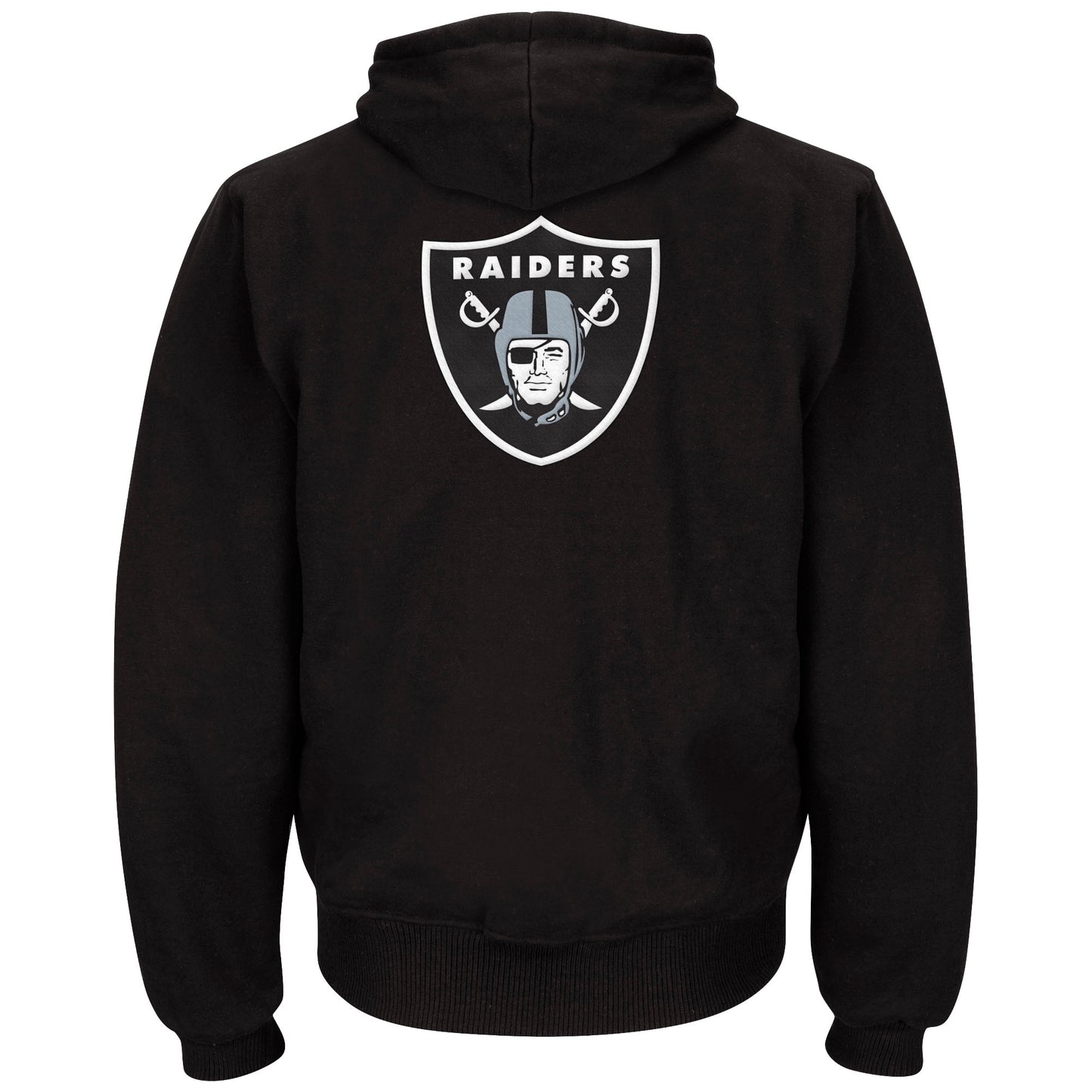 Oakland Raiders Zone Reversible Hooded Jacket By G-III Black/Black